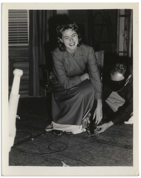 Nine Photos of Ingrid Bergman, Alfred Hitchcock and Gregory Peck From the Filming of ''Spellbound'' -- Behind the Scenes Stills From the Collection of Franco Rossellini